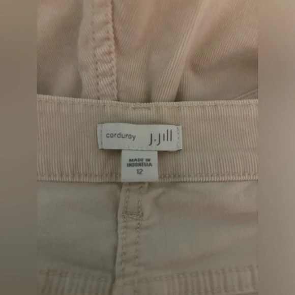 J. Jill Womens Winter White Sz 12 Corduroy High Rise Straight Leg - Picture 4 of 8